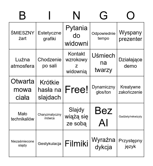 Dobre bingo nie jest złe Bingo Card