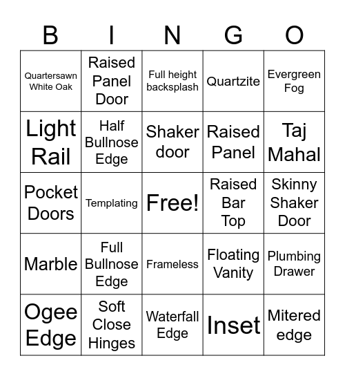 Industry BINGO Card