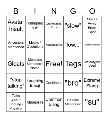 Jalen Bingo Card
