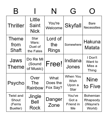 South Singo! Bingo Card