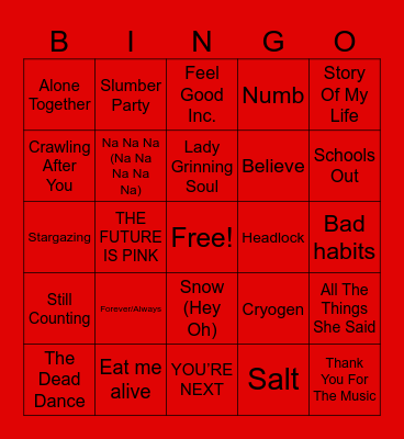Tonight Tonight Tonight Tonight Tonight Tonight Tonight Tomorrow Tonight Tonight Tonight Tonight Bingo Card