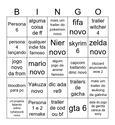Bingo Card - Summer Game Fest 2026 Bingo Card
