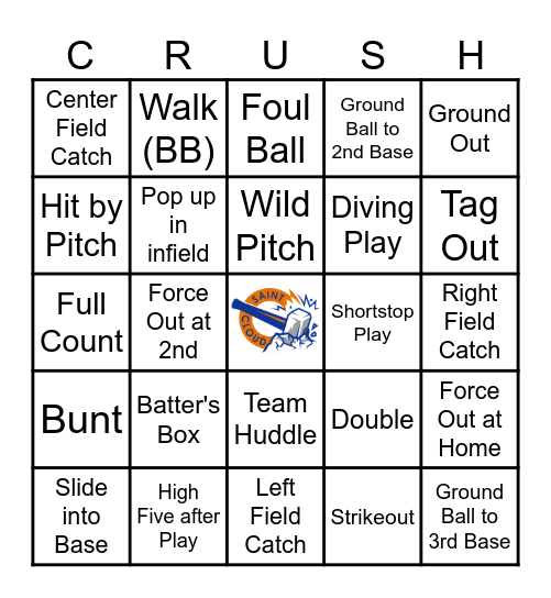 Elementary Day at the Ball Park Bingo Card