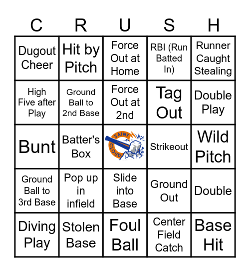 Elementary Day at the Ball Park Bingo Card
