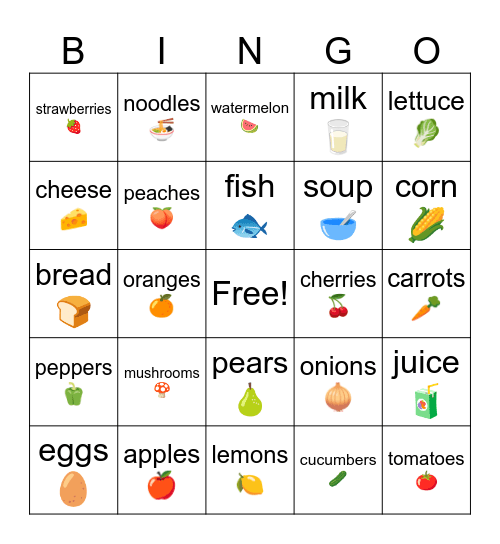 B3 L11 Key Words Bingo Card