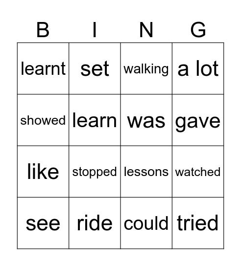 Milton and Mona Bingo Card