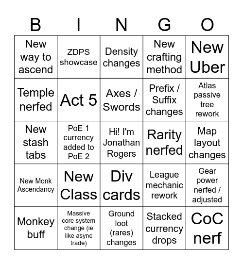0.5 Reveal Stream Bingo Card