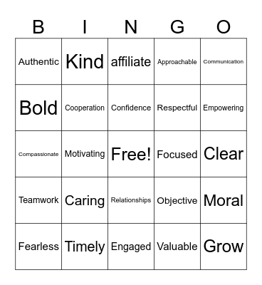 LEADERSHIP STYLES Bingo Card