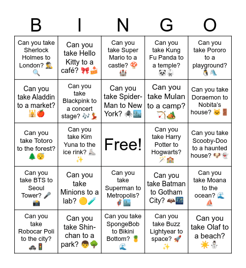 B16 L12 Can you take Moana to the ocean? 🌊⛵ Bingo Card