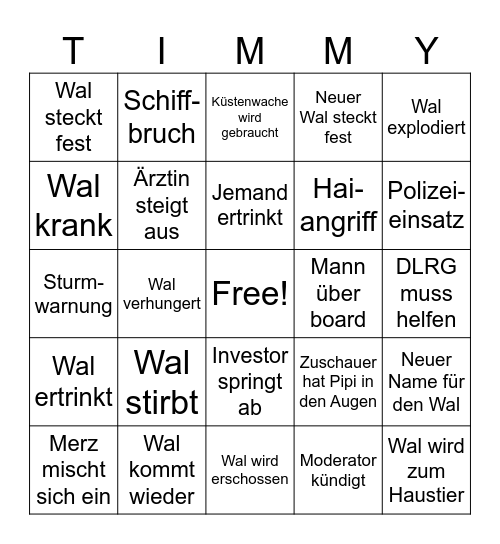 Walscheibe Bingo Card