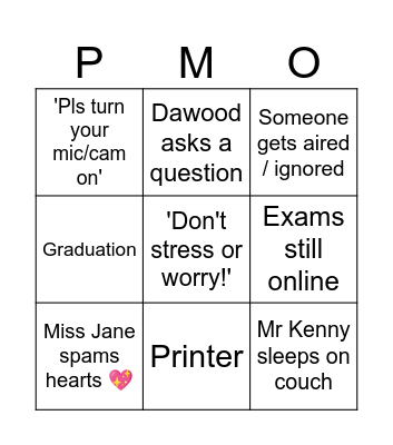 I HATE MEETINGS Bingo Card