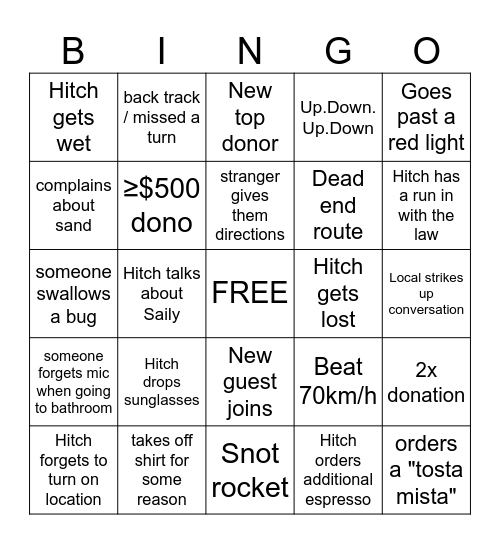 Random Tandem - Day 24 Bingo Card