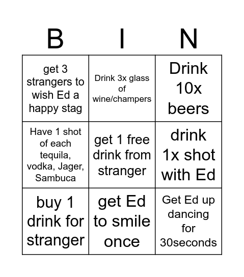 Saturday Bingo Game Bingo Card