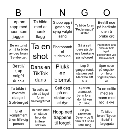 Stavanger Bingo Card