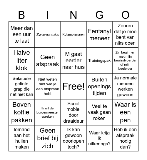 Balie Bingo Card