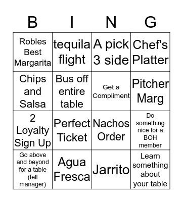 Server Blackout Bingo Card