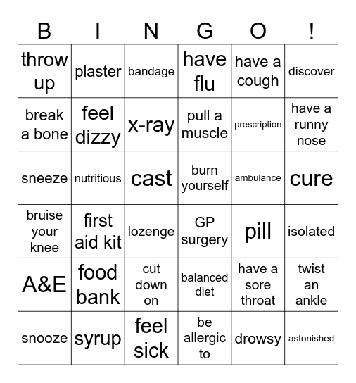 CA 10 Bingo Card