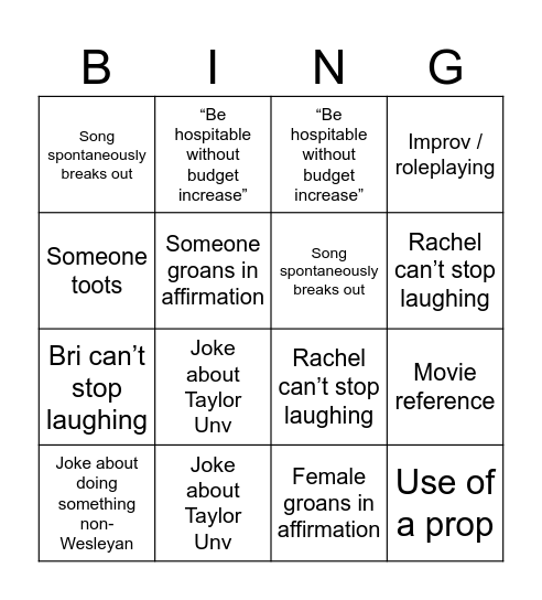 Hospital-INGO Bingo Card