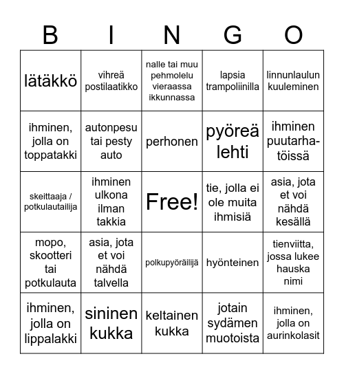 KEVÄT BINGO Card