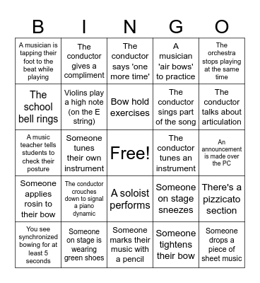 Fordson Field Trip Bingo Card