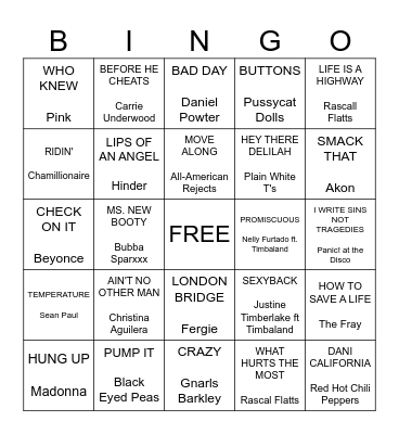 Tooth House and Six Bingo Card
