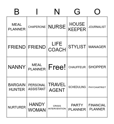 MOTHER'S DAY Bingo Card