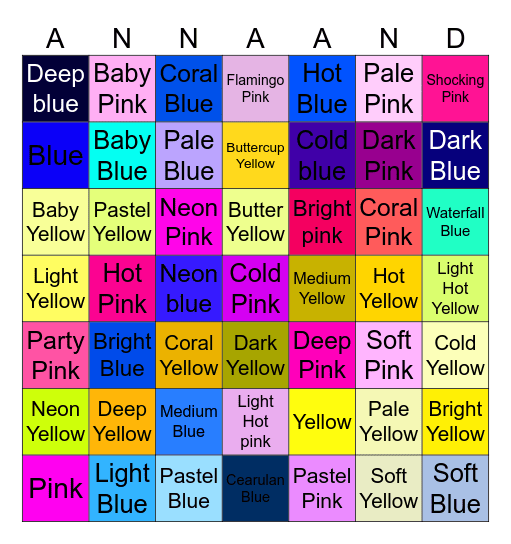 Anna Elsa  and Rapunzel  * Bingo Card