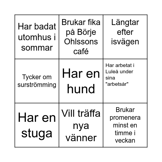 MINGEL-BINGO Card