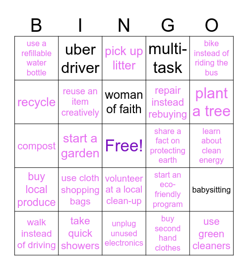 Mother's Day Bingo Card