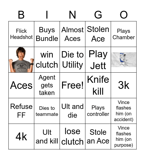 Z̶e̶p̶h̶ Valorant Bingo Card