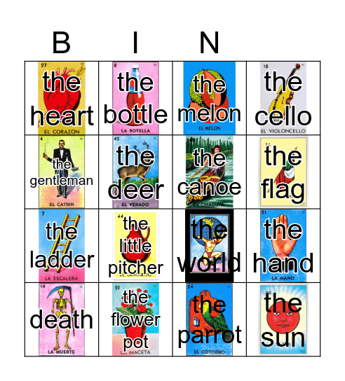 Mexican: Lotería Bingo Card