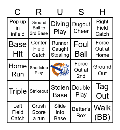 Elementary Day at the Ball Park Bingo Card
