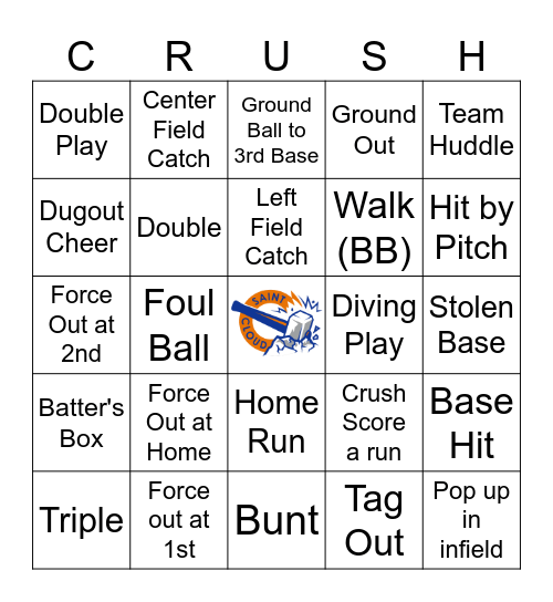 Elementary Day at the Ball Park Bingo Card
