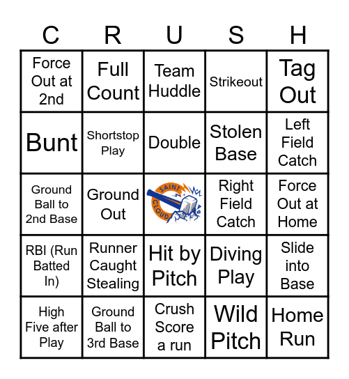 Elementary Day at the Ball Park Bingo Card