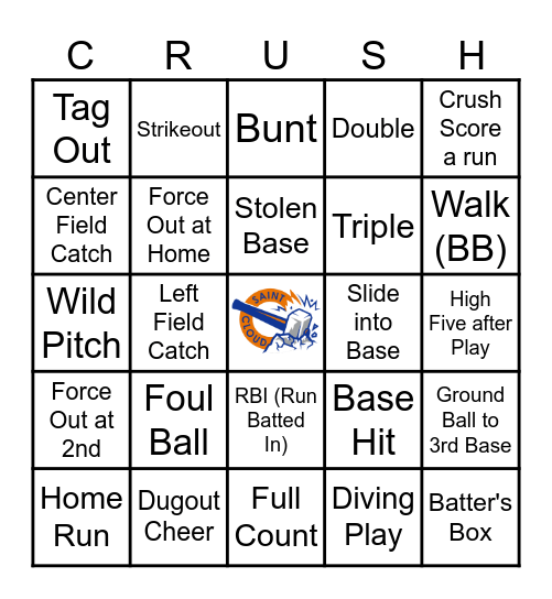 Elementary Day at the Ball Park Bingo Card