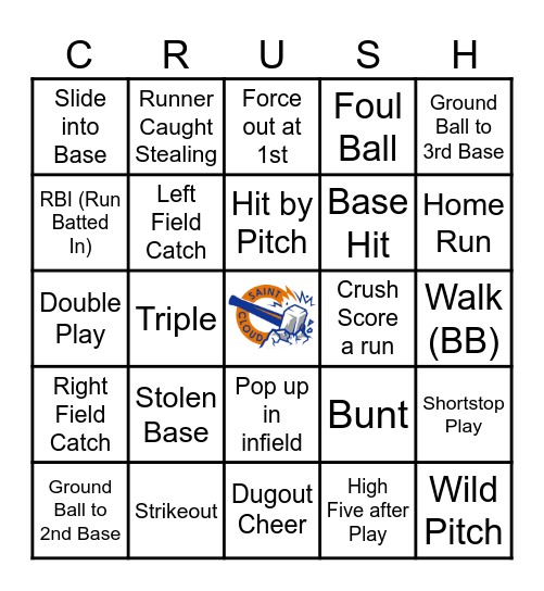 Elementary Day at the Ball Park Bingo Card
