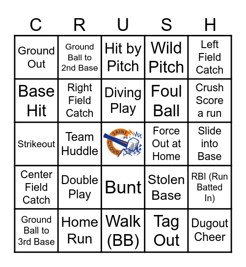 Elementary Day at the Ball Park Bingo Card