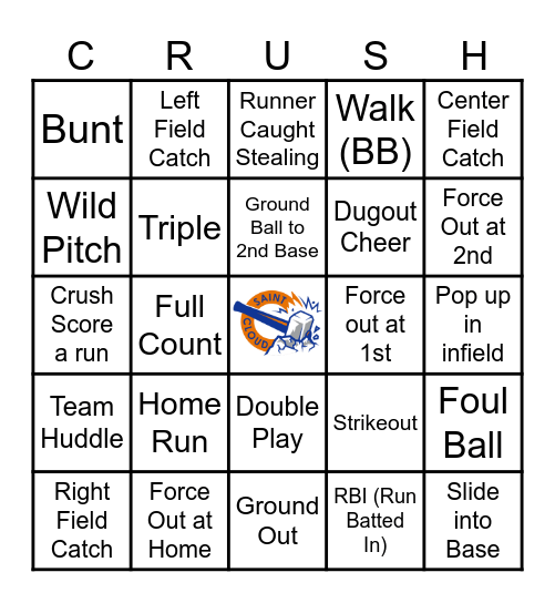 Elementary Day at the Ball Park Bingo Card