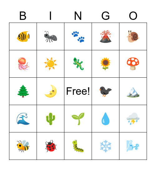 Spring BINGO Card