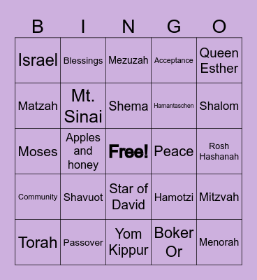 End of Year Bingo! Bingo Card