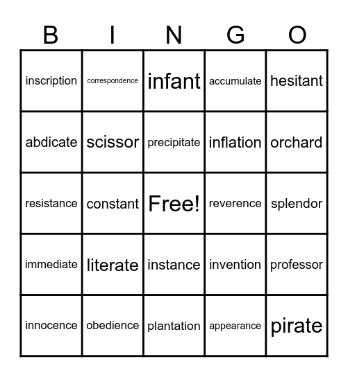 MW Review Bingo 1 Bingo Card