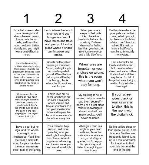 Get to know the building Bingo Card