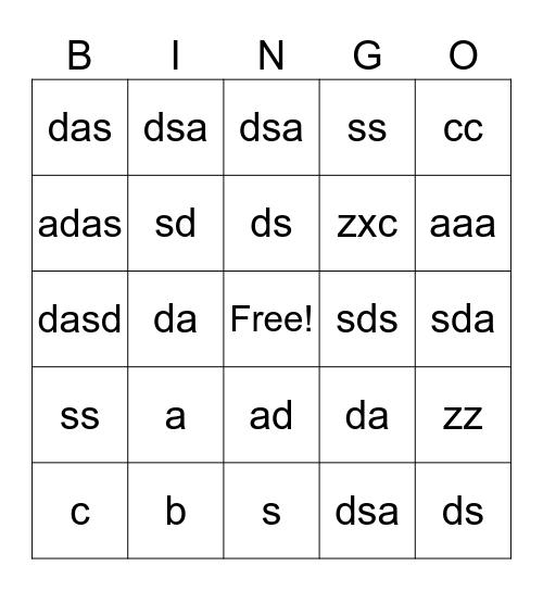 DLNS Bingo Card