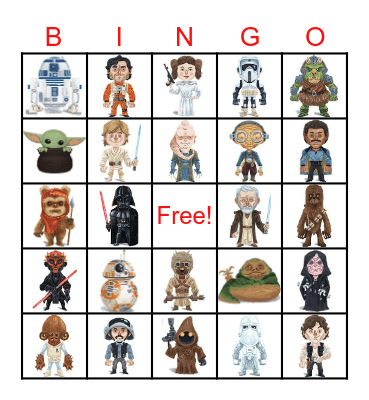 STAR WARS BINGO Card