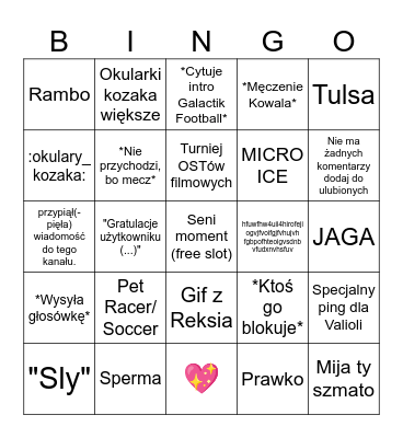 SENI MOMENT Bingo Card