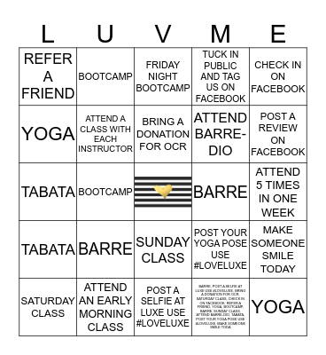 LOVE YOURSELF BINGO CHALLENGE Bingo Card