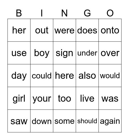 Bingo Card