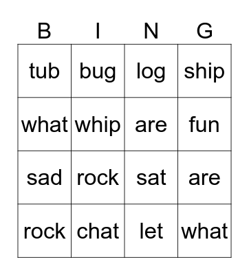 Bingo Card