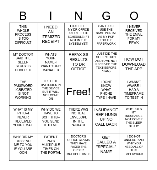 BINGO Card