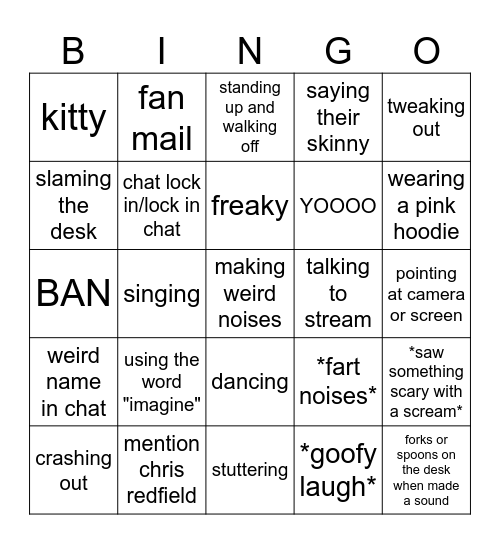 Caseoh moments Bingo Card